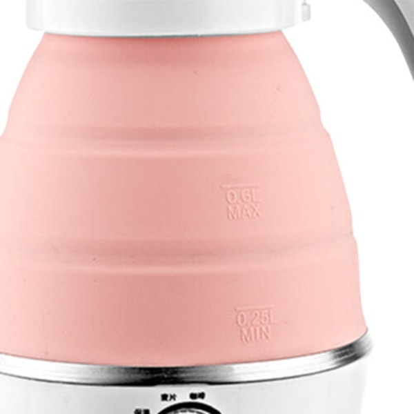 Fällbar vattenkokare Elektrisk vattenkokare Koka vatten Verktyg för camping UK pink