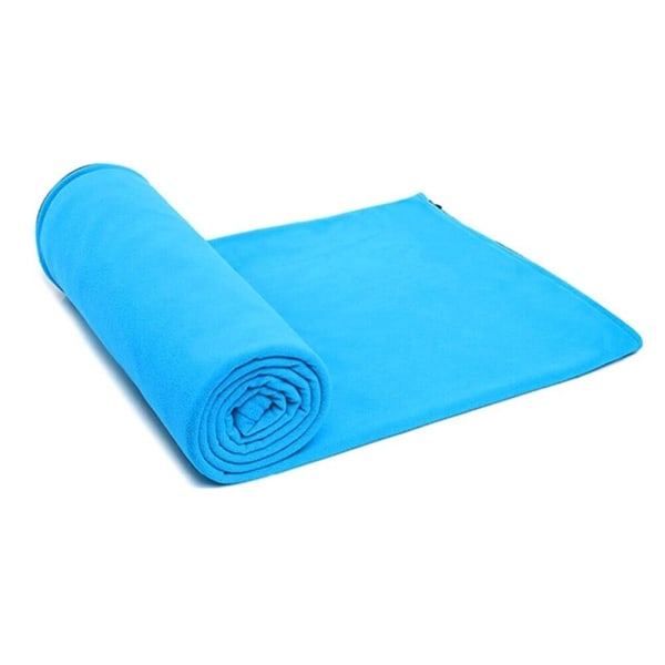 Mysig och varm fleece camping sovsäck liner för utomhusäventyr Blue