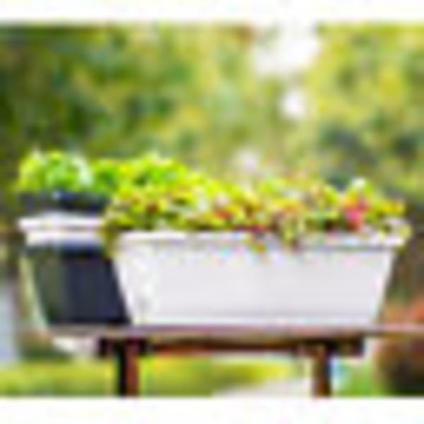 Set med 5 tråg växtkruka Lång plastkruka Utomhus trädgårdsfönster örtblomma