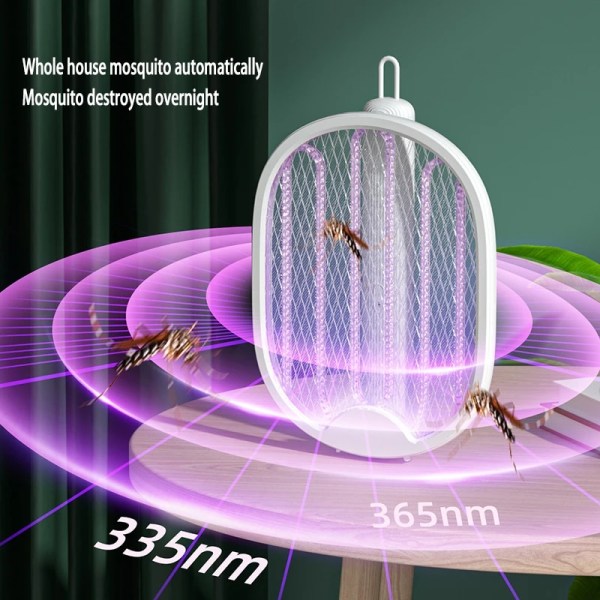 Elektrisk Mosquito Killer Lamp Racket Flugsmättare Repellent Lamp
