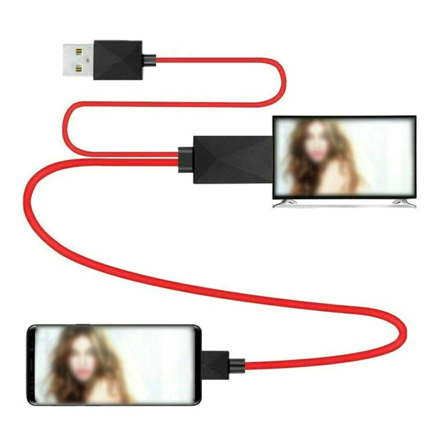 USB 3.1 Typ C till HDMI TV HDTV Video med laddningskabeladapter för Samsung