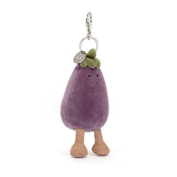 Vivacious Vegetable Aubergine Bag Charm 12CM Jellycat-serien plyschleksaker