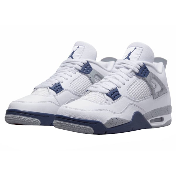 Air Jordans 4 Retro Midnight Navy för Män och Kvinnor Original AJ4 Sneakers 43.5