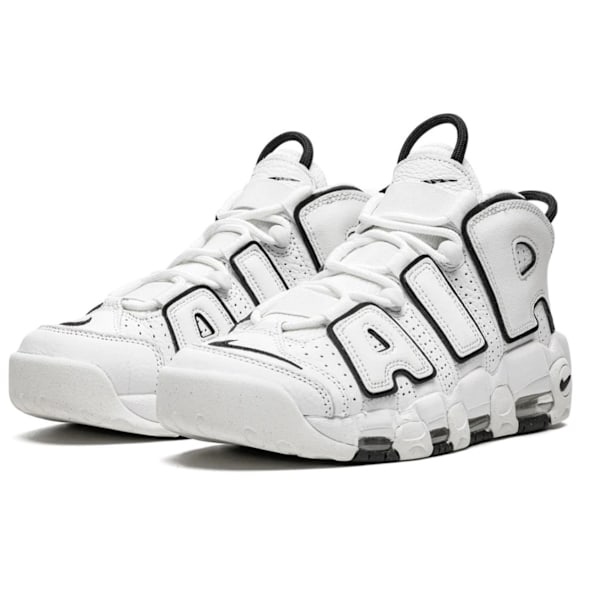 Air More Uptempo 'White Black för Män och Kvinnor Original Sneakers 44