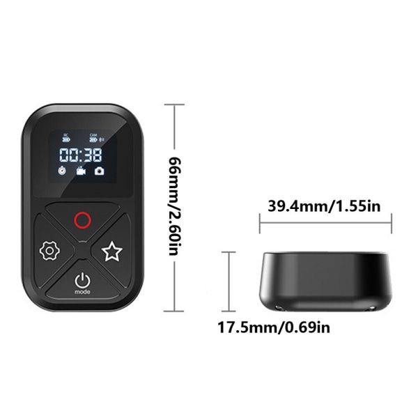 Trådlös Smart Remote Wifi Bluetooth fjärrkontroll för GoPro Hero 10 9 8 MAX