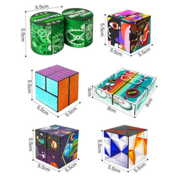 3D Variety Magic Cube Hand Flip Pussel Anti Stress Leksaker Present B