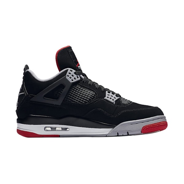 Air Jordans 4 Retro OG 'Bred' 2019   för Män och Kvinnor Original AJ4 Sneakers 40