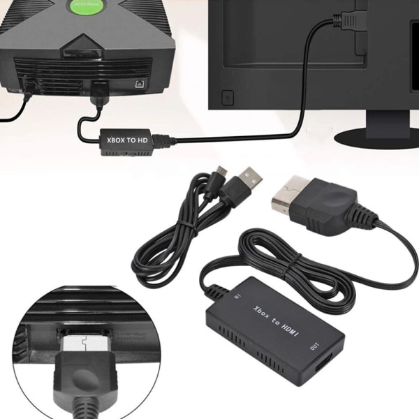 Original Xbox till HDMI-omvandlaradapter, HD Link-kabel