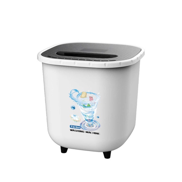 Mini Bärbar Tvättmaskin, Hinktvätt för Klädtvätt, Underkläder Tvättmaskin för Camping White