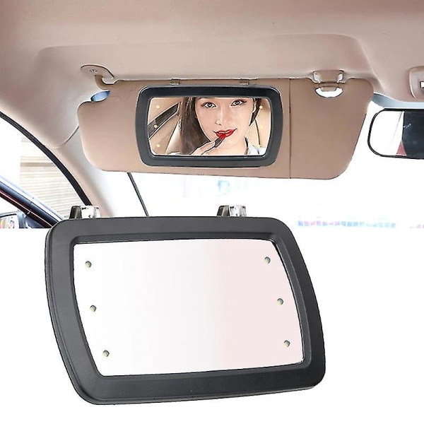 Car Led Makeup Mirror Bil Solskydd High-definition Interiör Spegel Bil Med Finger Touch