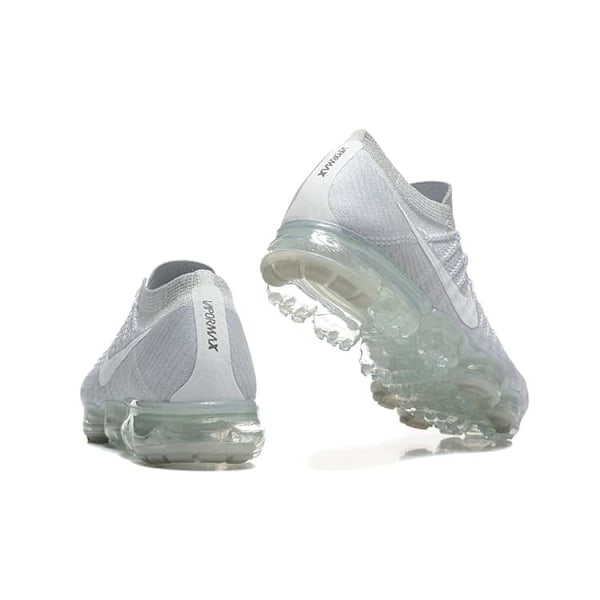 Air VaporMax 'Pure Platinum' Flyknit Strikkede vævede sportssko med luftpude i fuld håndflade 44