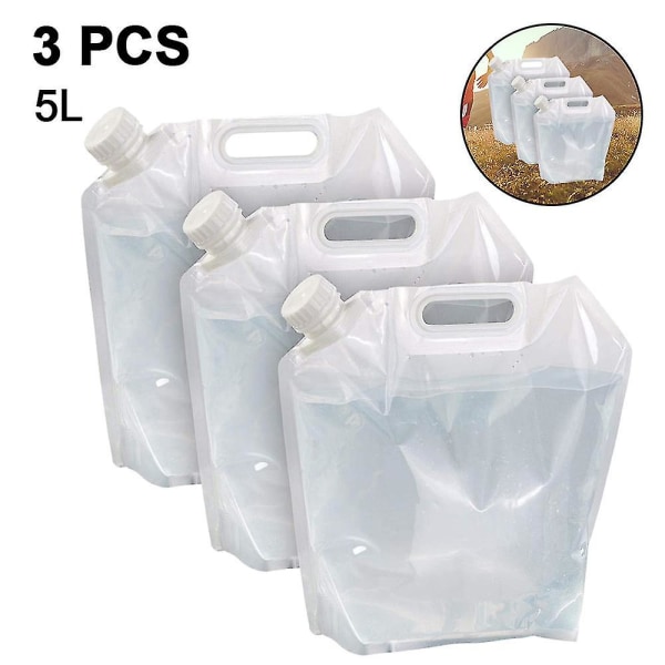 5L sammenklappelig vandbeholder, Bpa-fri plastik-vandfoldeholder 5L
