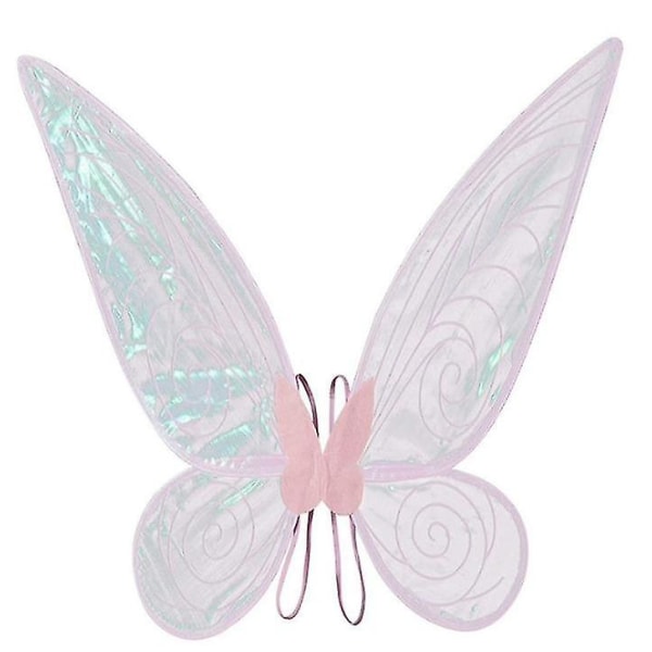Fairy Genie Wings Costume Småbarnsdressing Sommerfuglformede vinger for jenter (rosa) pink