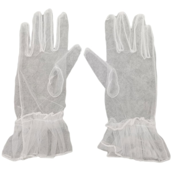 Fashion Wrist Length Tulle Gloves Full Finger Gloves Party Gloves For Banquet