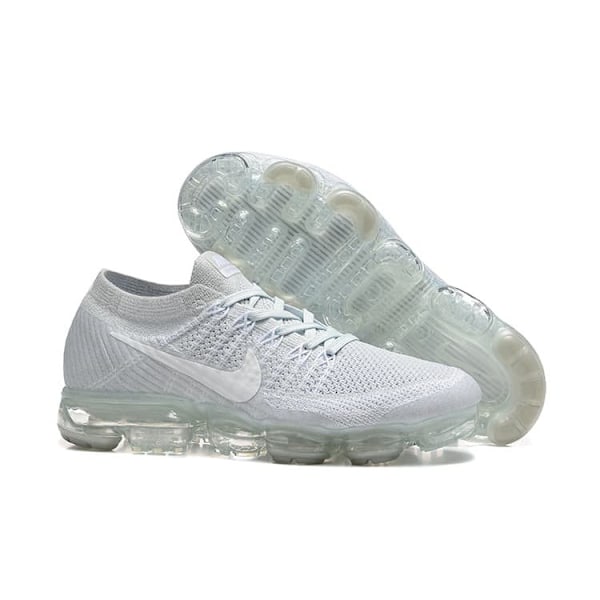 Air VaporMax 'Pure Platinum' Flyknit Strikkede vevde sportssko med luftpute i full håndflate 46