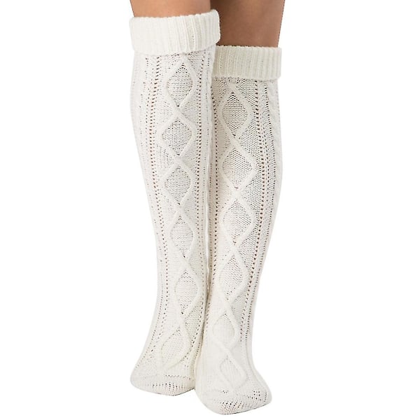 Women Winter Thigh-high Over The Knee Long Socks Knitted Warmer Stockings