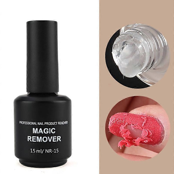 15ML Magic Neglelakfjerner Burst Gel Hurtig Fjernelse Soak Off Negle Rengøringsmiddel