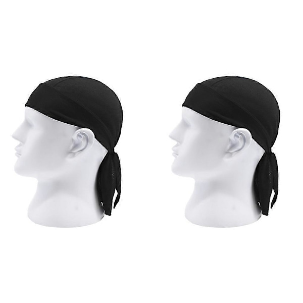 2 Pieces Bicycle Riding Headband Cycling Running Hat Scarf Windproof Beanie Accessories Women Men Sweatproof Headwear