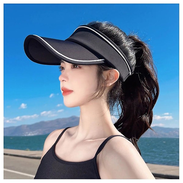 Summer Sun Protection Hat Women's Ice Silk Anti-ultraviolet Peaked Sun Hat Outdoor Sports Shade Empty Top Hat