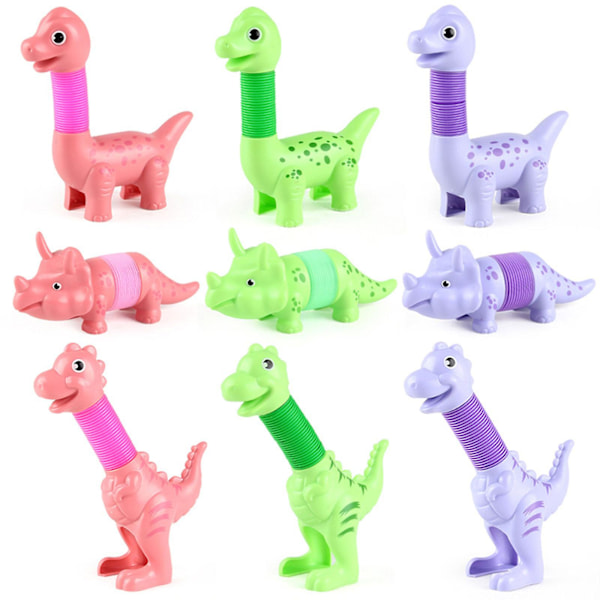Multifarvet Puslespil Afstressende DIY Teleskopisk Udvalg Dinosaur Rør Teleskopisk Rør Legetøj Afstressende Legetøj