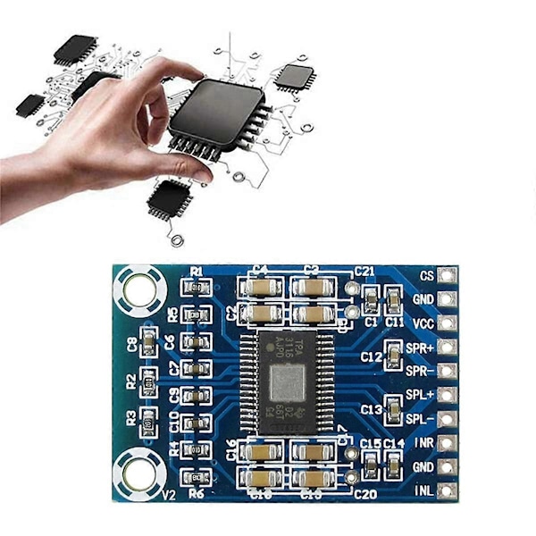 2 st TPA3116D2 Mini Digitalförstärkare DC12V-24V D-klass 50W+50W XH-M562 Förstärkare 50W Effekt