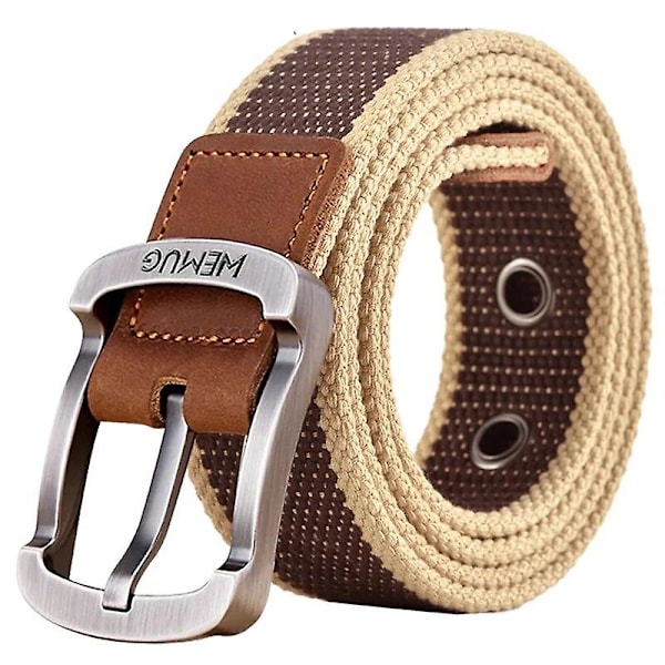 Taktisk jaktpinne spänne bälte unisex trendig nylon midja mode lyxdesign jeans accessoarer affärer för män canvas bälte p09 coffee 3.8cm 105cm