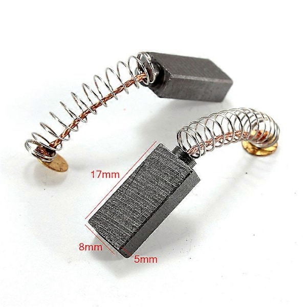 2 st/10 st 17x8x5mm Kolborstar Industriella Elektriska Motorer Grafitborste För Bosch Borr Generisk Reparationsdel Ersättning 2pcs