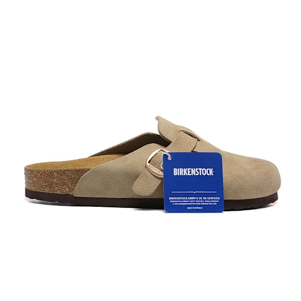 Birkenstocks Boston Big buckle light beige Unisex mockaskor med sluten tå 34
