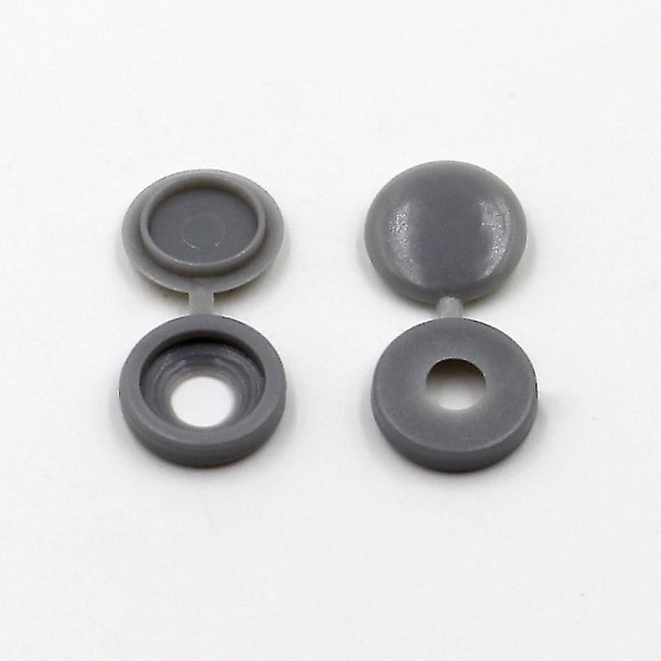 100 kpl saranoidut cover taitettavat kierresuojukset muoviset kierrekorkit aluslevyt yksiosaiset ruuvisuojukset (musta) Black
