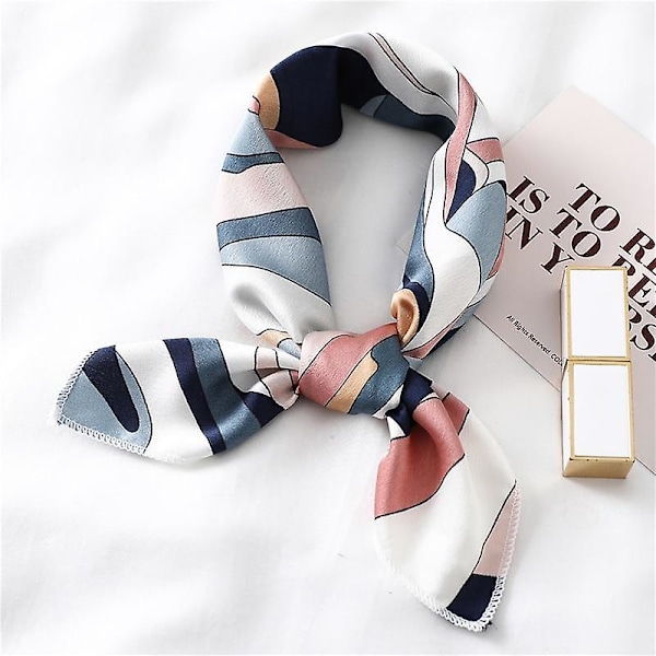 Tryckt Liten Hals- Hårsnodd Foulard, Kvadratisk Siden Sjal plaid 5