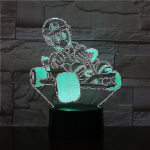 Hhcx-mario 3d Led Night Light Bedroom Table Lamp Color Changing
