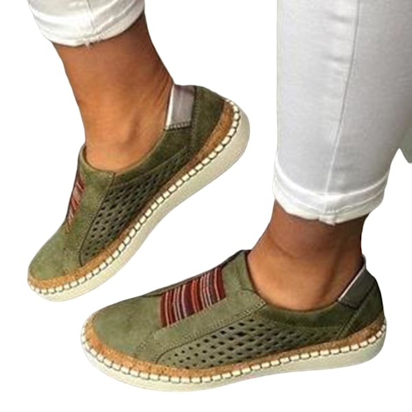 Ortopediska skor för kvinnor Plus Size Slip On Arch Support skor för utomhuscamping sport black 40