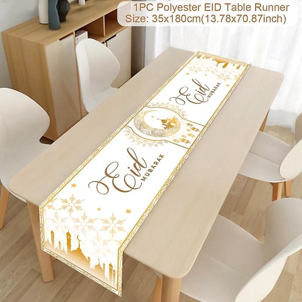 Ramadan dekoration bordslöpare dekor för hemmet bordsduk Ramadan Kareem islamiska muslimska festen Eid Al Adha presenter 8