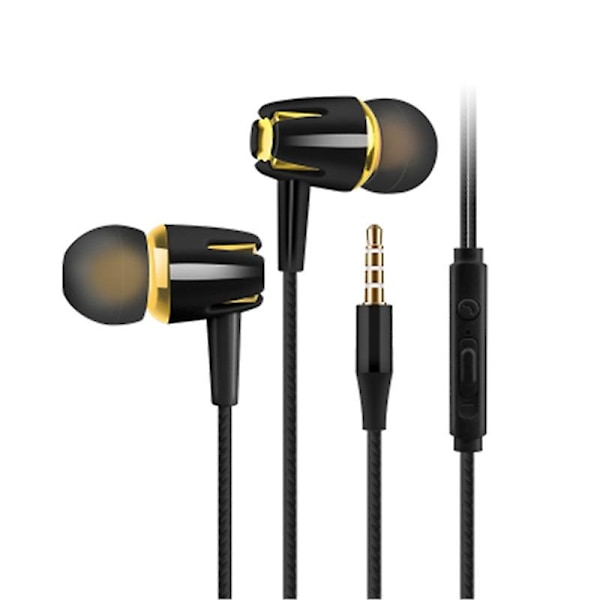 3,5 mm Subwoofer In-Ear Hodetelefoner Oppgradert Versjon Stereo Hifi Ledning Hodetelefon Med Mikrofon Justerbar blue