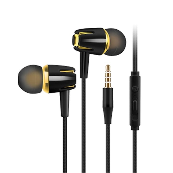 3,5 mm Subwoofer In-Ear Høretelefoner Opgraderet Version Stereo Hifi Trådløs Øretelefon Med Mic Justerbar rose gold