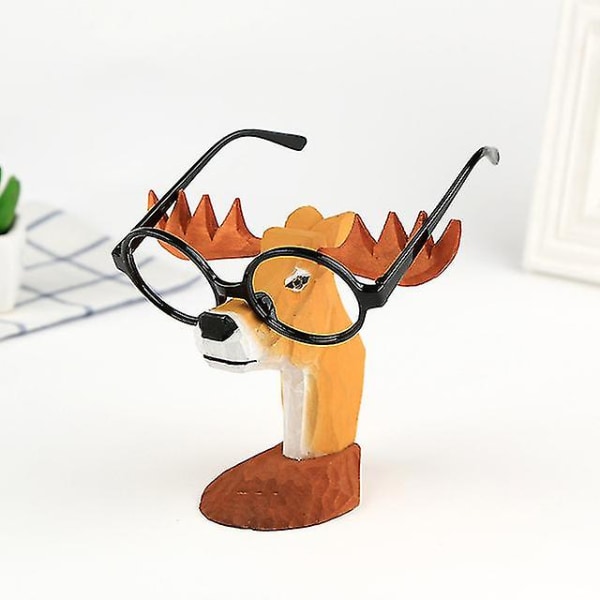 Elk Creative Wood käsin veistetty silmälasipidike silmälasitelineen näyttöteline Elk
