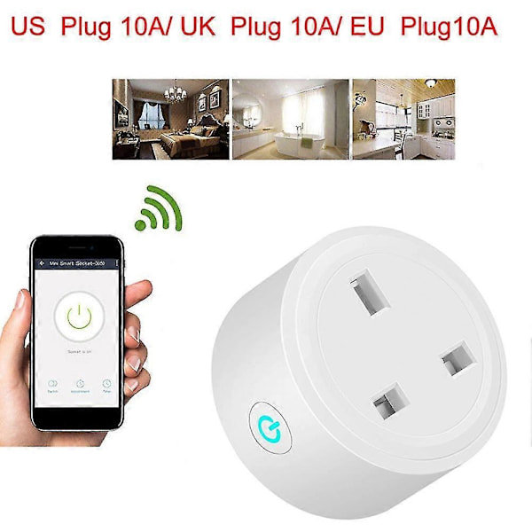 US UK EU Smart Plug WiFi Fjernbetjening Timing Tænd/Sluk Elektrisk Mini Stikkontakter