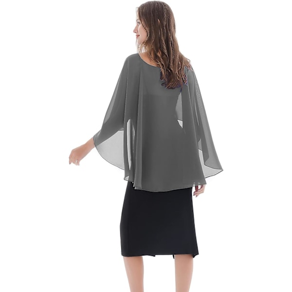 Gennemsigtige Chiffon Capelets Til Kvinder Elegante Sjal Til Aftendragter Og Bryllupper fx-125