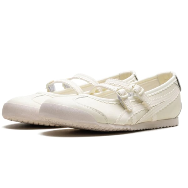 (WMNS) Onitsuka Tiger Mexico 66 Tigress 'Ivory Creams'Mary Jane-balettskor 38