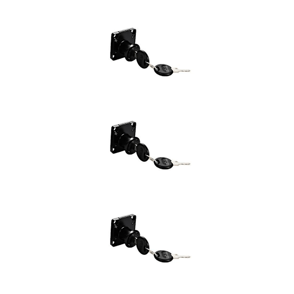 1/2/3 Kontorsbordslåda Skåp Skåp Säkerhetslås black 32mm 3set
