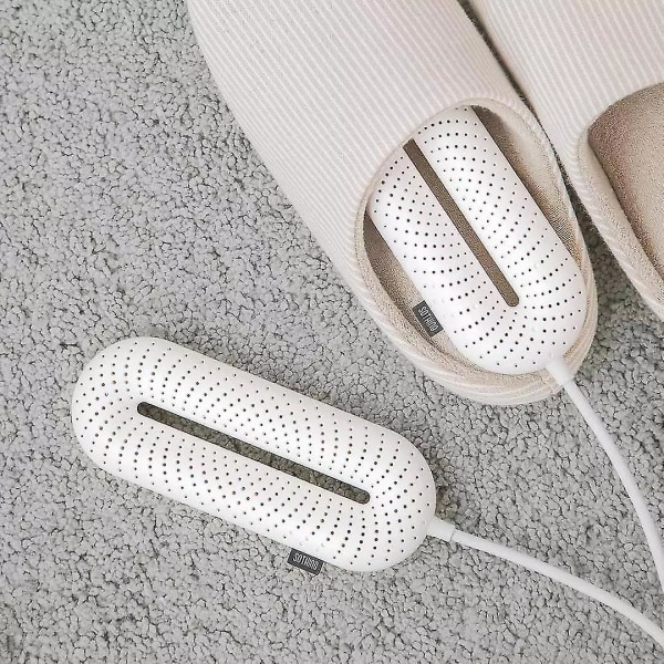 Elektrisk skotork, sko- och stövelvärmare för att torka svettiga skor och eliminera dålig lukt (vit) White