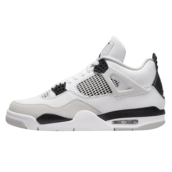 Jordans 4 Retro Military Black Mænd og Kvinder Original AJ4 Sneakers 44