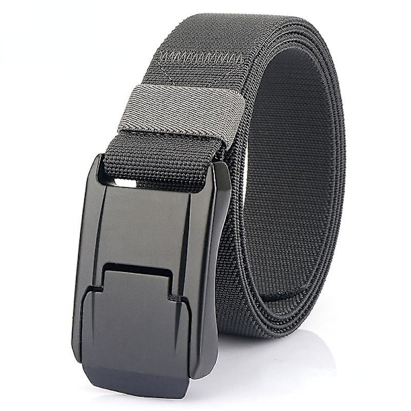 Ny ankomst Stretch Belt for menn og kvinner Hard Alloy Quick Release Buckle Strong Real Nylon Unisex Elastic Belt Overalls Work Belt gray 120cm