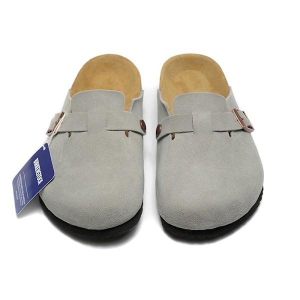 Birkenstock Boston BS Unisex mokkasiner med lukket tå, grå 34