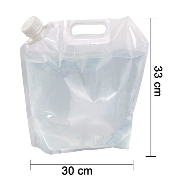 5L sammenklappelig vandbeholder, Bpa-fri plastik-vandfoldeholder 5L