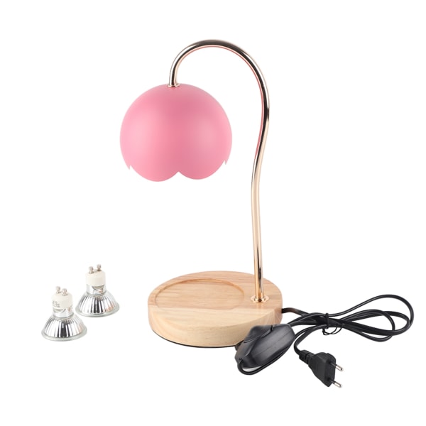 Rose Dæmpbar Ambient Light Smelting Candle Duft Lampe Sengekant (Pink)