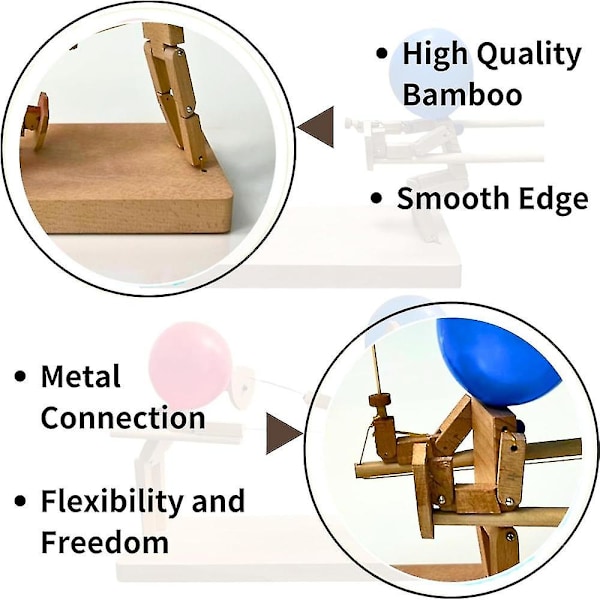 Ballong Bambu Man Battle Trä Stängsel Dockor Battle Game Barn Vuxna Fest Spel Kreativa Gåvor