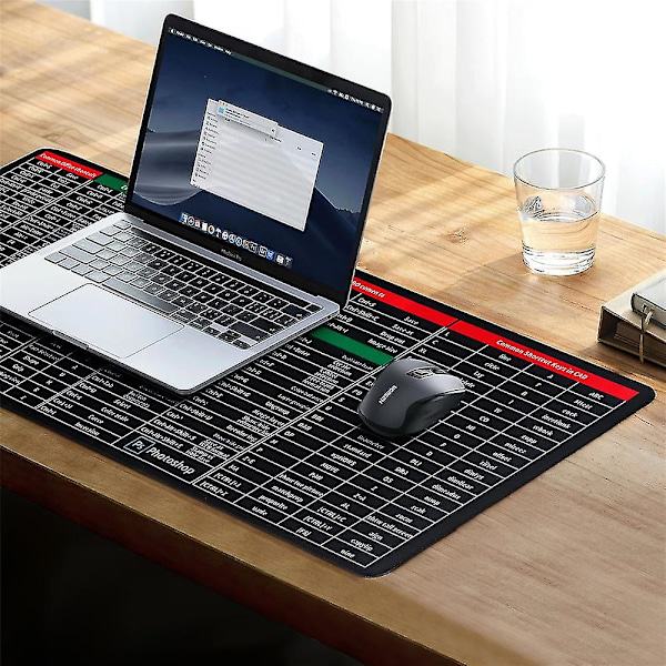 Shortcut Super Large Anti-slip Keyboard Pad Vandtæt Skridsikker Lås Computer Mousepad Holdbar