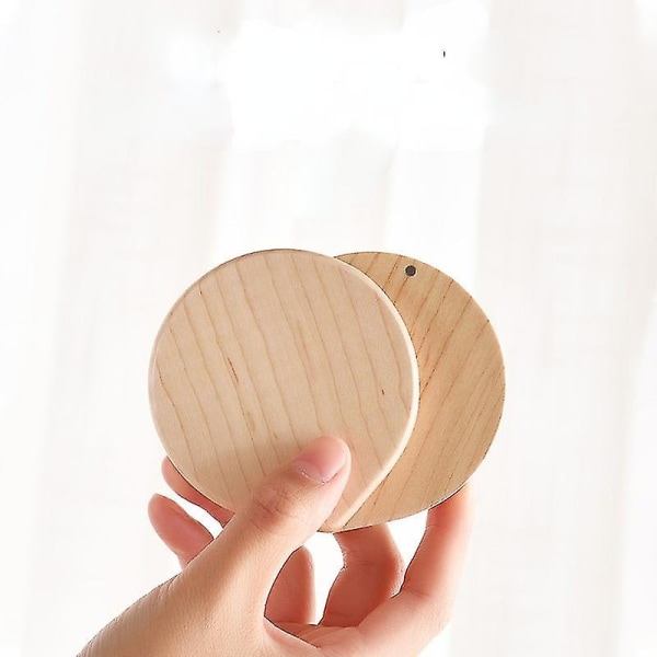 Yksinkertainen kaunis pähkinäpähkinäpeili kannettava taitettava meikkipeili Luova minipeili liukukansi Cover pidettävä meikkipeili-1 1
