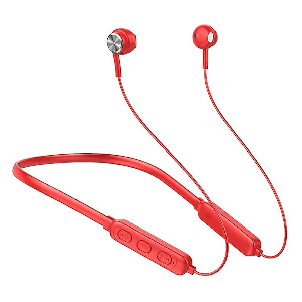 Nya Trådlösa Bluetooth-kompatibla 5.0 Hörlurar Wifi In-Ear Svettbeständiga Halsbandshörlurar Med Mikrofon Sport Hörlurar 03 pink